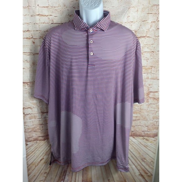 RLX Ralph Lauren Polo Shirt Mens Size XXL Patriotic Golf Short Sleeve Striped - Picture 9 of 9